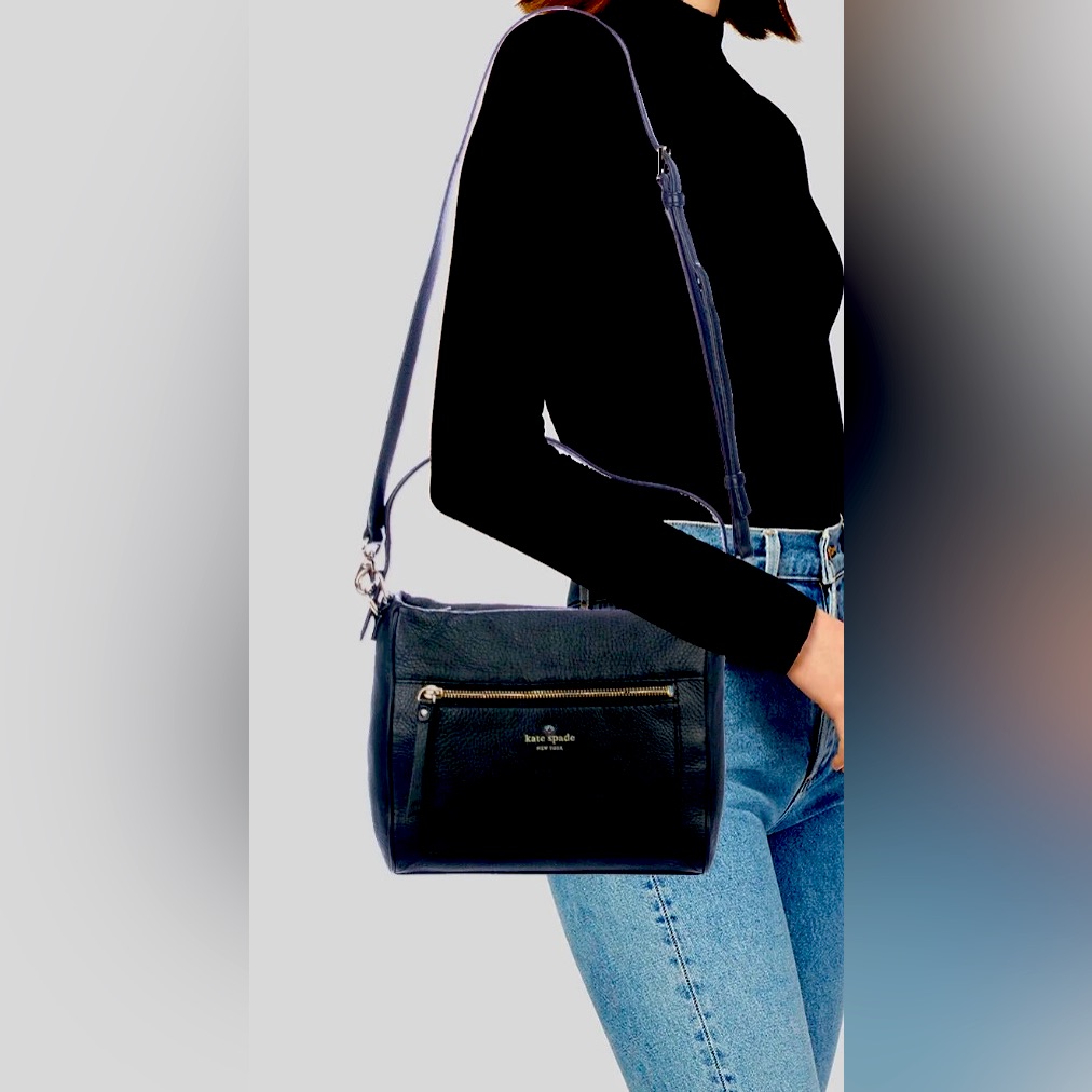 Kate Spade New York Cobble Hill Small Harris Bag - Black Handle Soft Leather